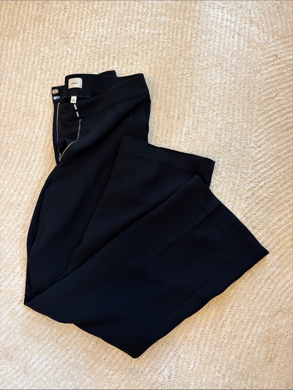 Artizia Wilfred Alanya Black Wide-Leg Trousers size 6
